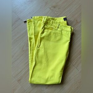 Armani Jeans Bold Yellow Pants, women, size 26, in really good condition